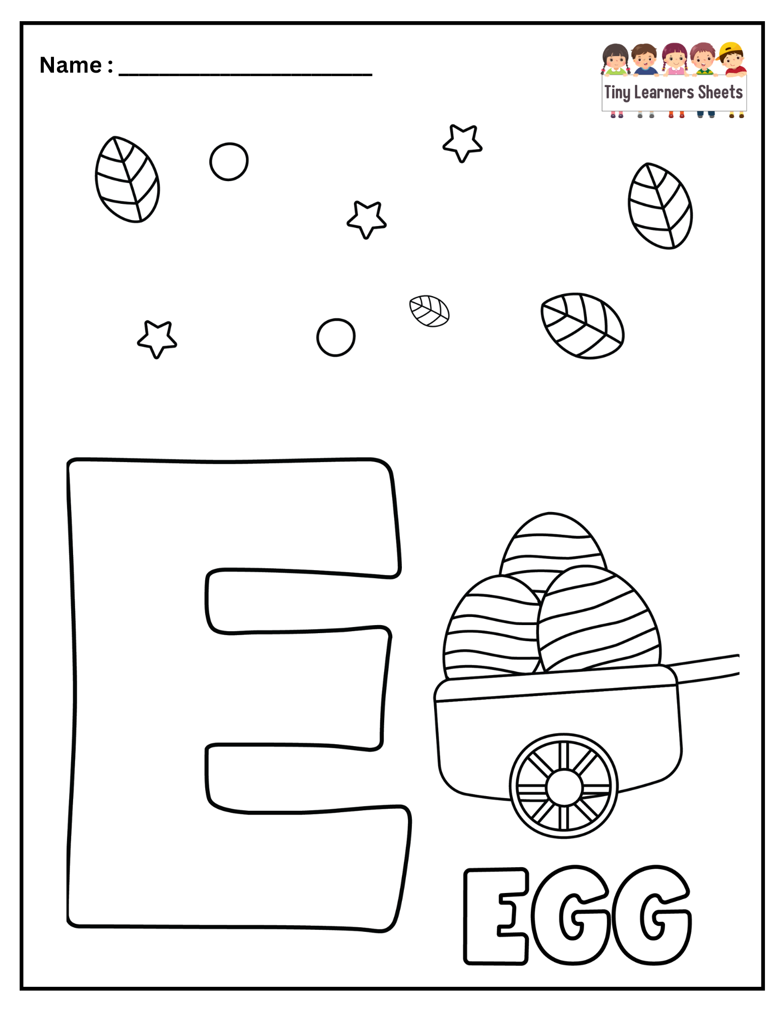 Letter E Coloring Page